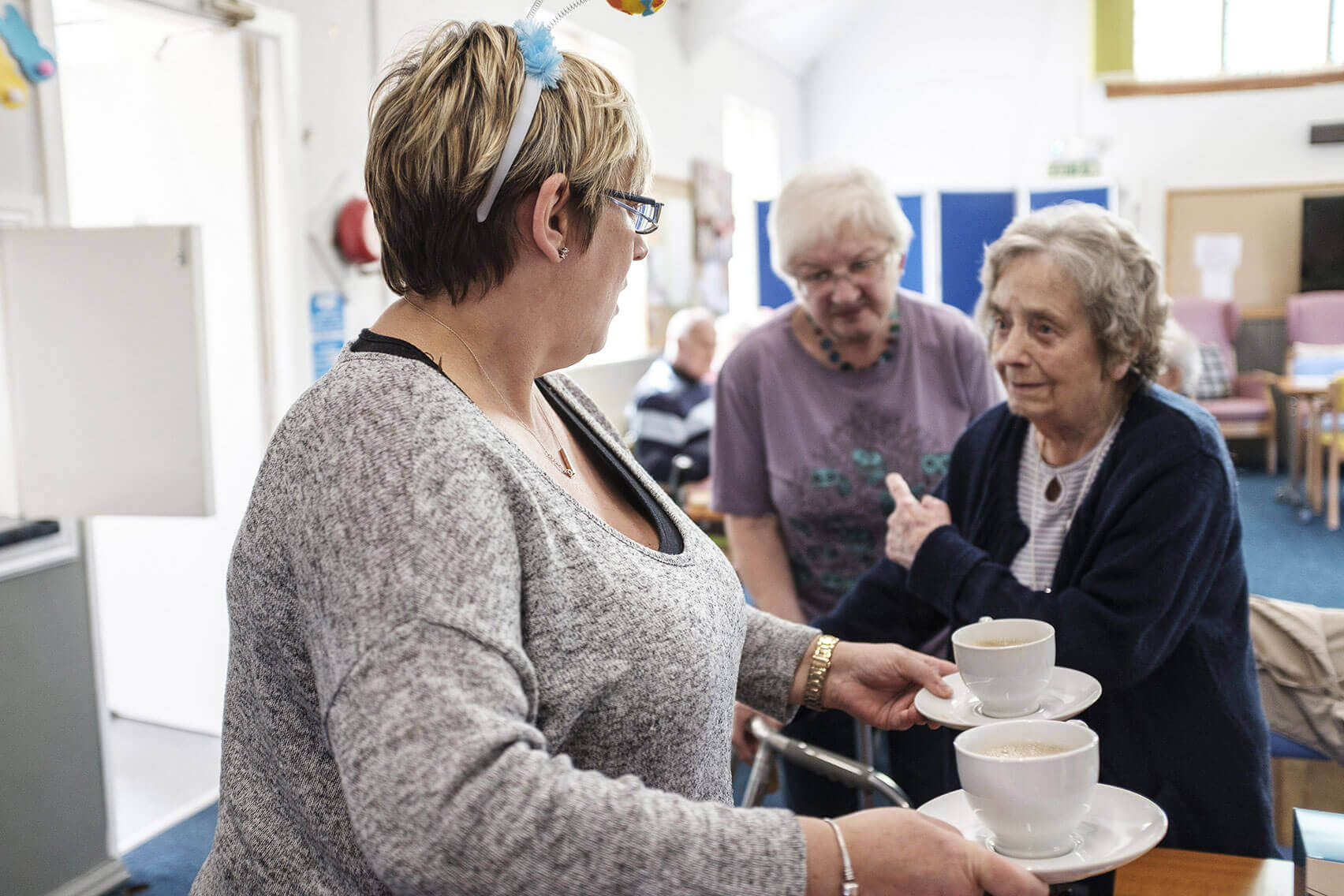 Old ladies with coffee